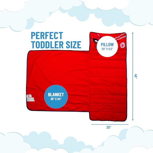 Kids Nap Mat with Pillow and Blanket Microfiber Sleeping Bag for Preschool
