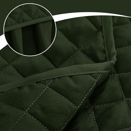 5-Piece Quilted Daybed Bedding Set with Bedskirt & Shams, Twin Size, Olive Green