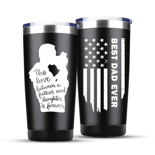 Dad Birthday Gift From Daughter – Best Dad Ever Tumbler, From Daughter Variation, 20 oz Stainless Gift