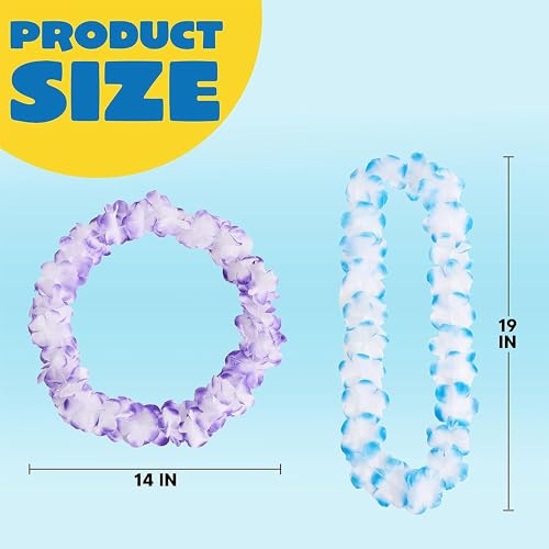 JOYIN 36-Count Hawaiian Leis Bulk - Tropical Silk Flower Party Favors