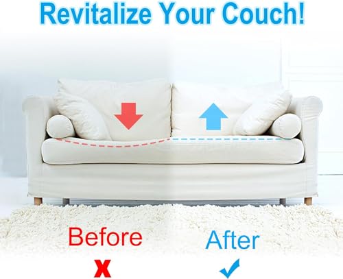 3-Pack 20x20 Inch High-Density Foam Couch Cushion Support for Sagging Seats