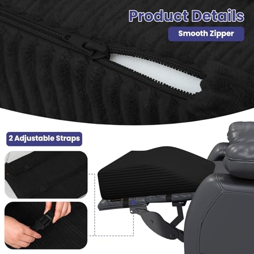 Ergonomic Recliner Leg Rest Cushion with Adjustable Straps - 20x17x5 inches