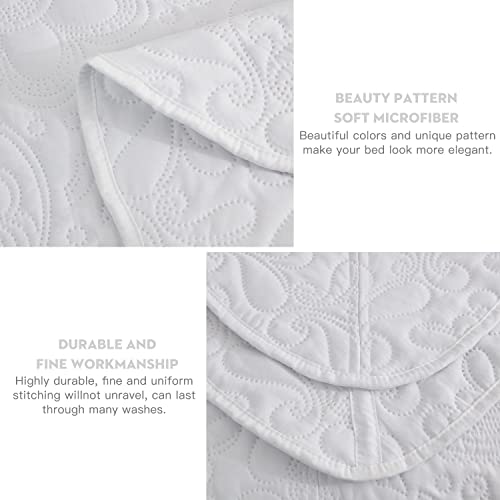Blythease Oversized King Bedspread Set 128x120 - 5-Piece Quilt Coverlet