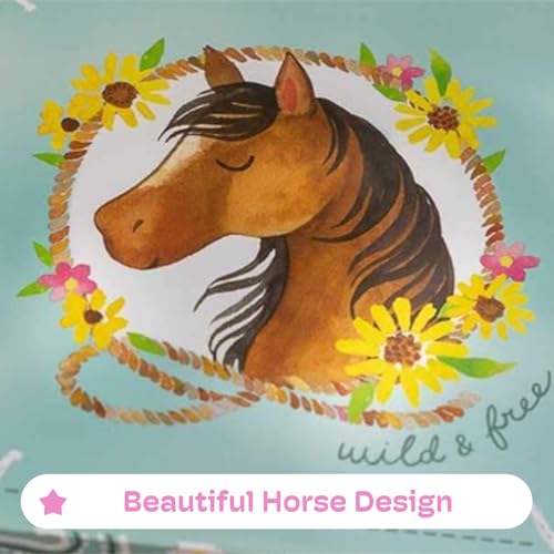 Musical Horse Jewelry Box with Pullout Drawer and Spinning Figurine