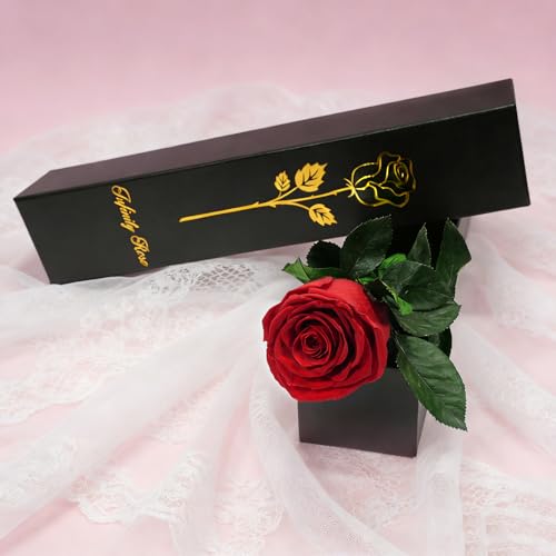 Preserved Real Rose Gift for Her - Eternal Handcrafted Flower in Gift Box
