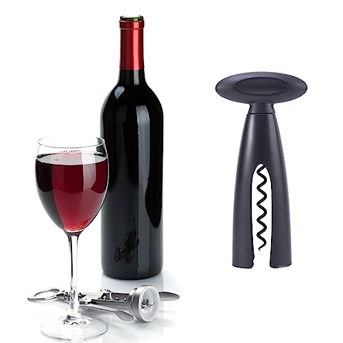 Metal Wing Corkscrew Wine Opener with Bottle & Beer Cap Opening Function