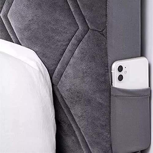 Stretch Headboard Cover - Jacquard Dustproof Protector, Milk White, Twin Size