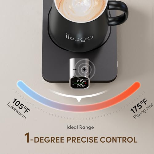 Smart Coffee Mug Warmer Set with 15oz Ceramic Mug - Precise Temp Control