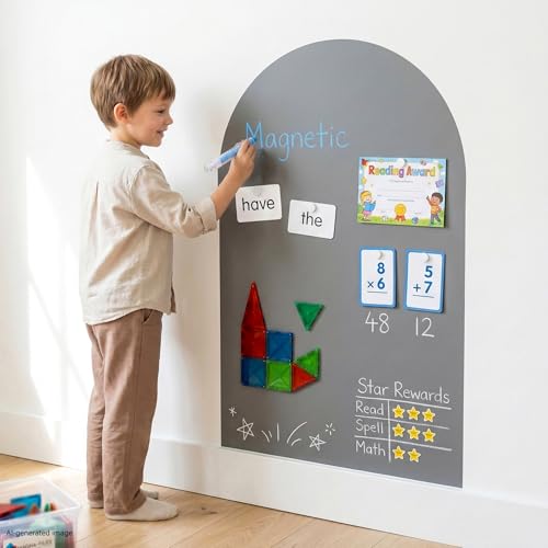 Magnetic Arch Wall Decal Large Peel-and-Stick Chalkboard for Kids