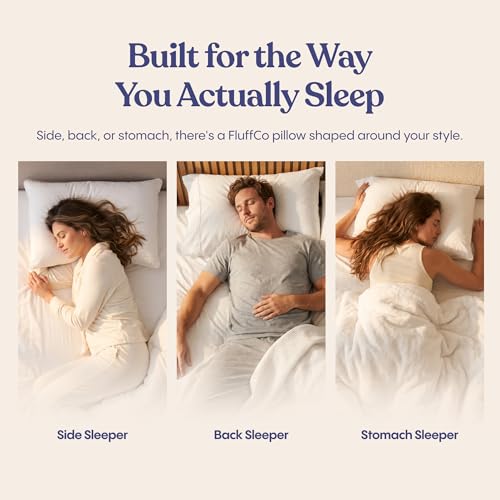 Queen Size Down Alternative Bed Pillow - Soft Cotton Shell