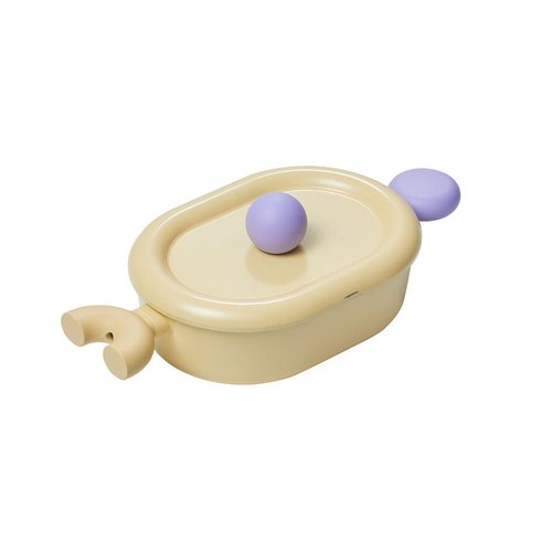 Better Finger Kitchen Essential 10 Inch Oval Low Pot with Lid, Healthy Cooking Nonstick Ceramic Coating Casserole, Stockpot, Induction Compatible Cookware, Made in Korea (1.8qt)
