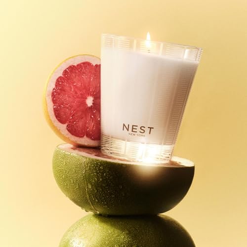 Grapefruit Scented Glass Jar Candle - 8.1 oz Long Lasting 60-Hour Burn