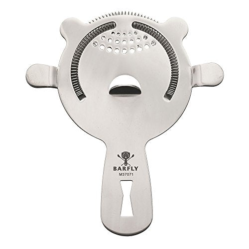 Heavy Duty Spring Bar Strainer with 4 Prongs - Stainless Steel Cocktail Strainer