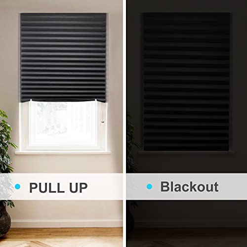 6 Pack Temporary Blackout Paper Shades, 36" x 72" Pleated Blinds
