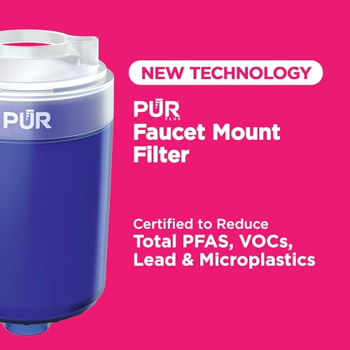 Faucet Mount Replacement Water Filter 2-Pack - 3-in-1 Mineral & Lead Removal