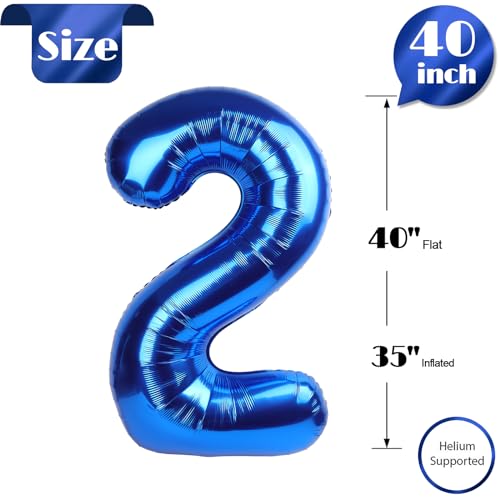 40 Inch Blue Number 3 Balloon - Jumbo Birthday Decoration