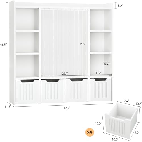 3-in-1 Toy Storage Organizer with Stuffed Animal Zoo and 4 Drawers