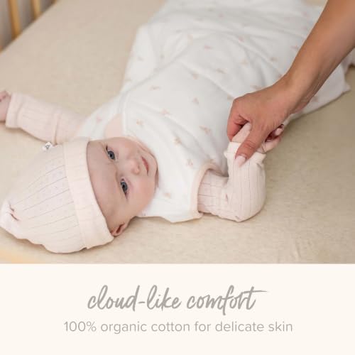 Burt's Bees Baby Organic Cotton Fitted Crib Sheet - Soft Nursery Bedding