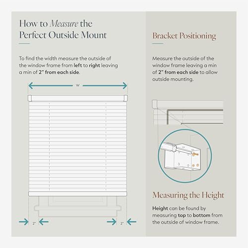 2" Cordless Faux Wood Blinds - Room Darkening PVC Window Treatment, 22"W x 36"H, Basic White