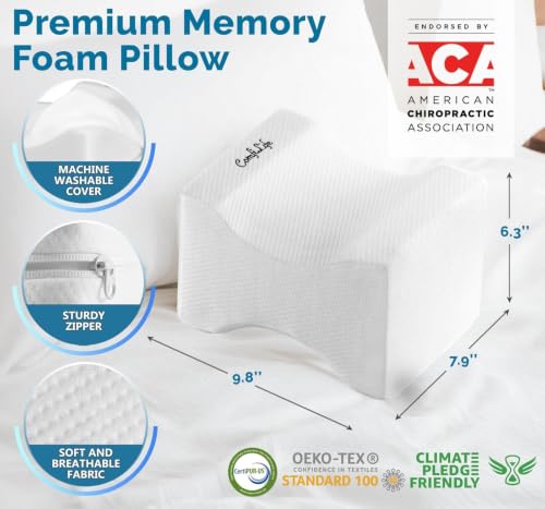 Orthopedic Knee Pillow for Side Sleepers - Pain Relief & Comfort