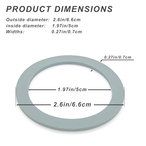 2-Pack Stainless Steel Blender Blade Replacement with 4 Sealing Gaskets