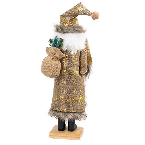 Handmade Wooden Santa Nutcracker Figurine - Festive Christmas Decor