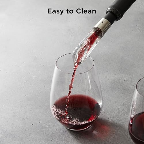 Instant In-Bottle Wine Aerator Pourer Spout with Drip-Free Silicone Base