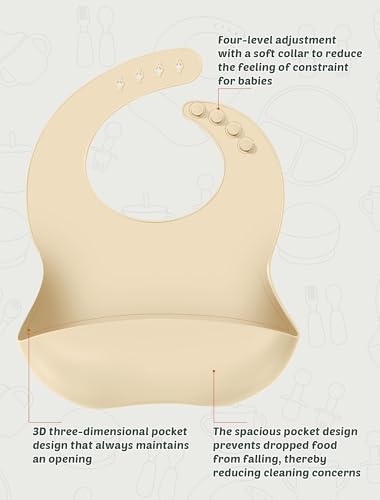 Silicone Baby Feeding Set 9-Piece Spill-Proof Suction Plate Bowl Bib Green