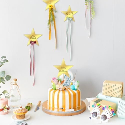 60 Pcs 6-Inch Gold Star Cutouts, Double-Sided Paper Stars for Decorations