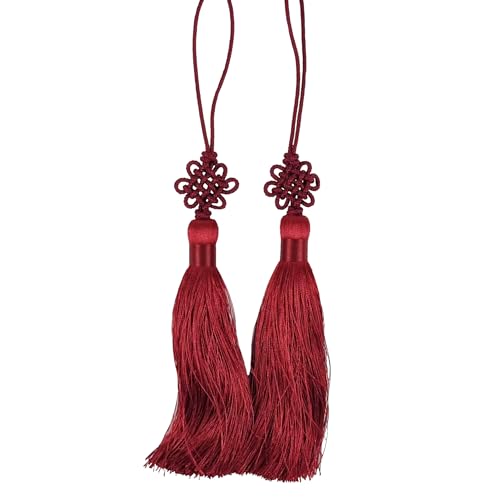 Mini Silk Knot Norigae Set - 2 Pack Traditional Korean Tassel Bag Charms
