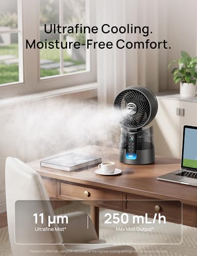 DREO TurboCool Misting Fan with App Control and Oscillating Air Flow