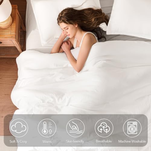 Queen Comforter Set - 3 Piece Prewashed Down Alternative Bedding