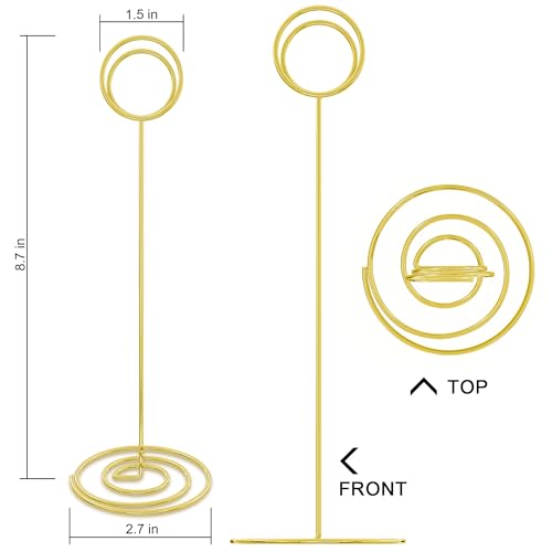 8.75-Inch Gold Table Number Holders - 30 Pack Place Card Stands for Events