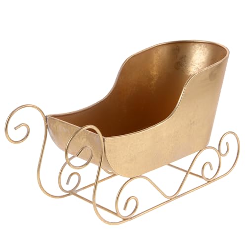 Christmas Mini Iron Sleigh Decor for Holiday Table & Desktop Festive Decor