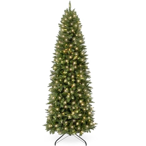 7.5ft Pre-Lit Slim Pencil Artificial Christmas Tree with 350 Lights