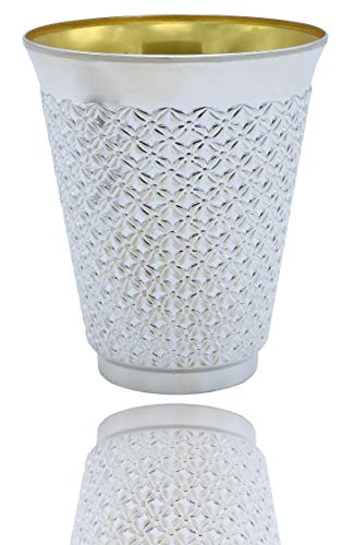 5.5 oz Disposable Silver Kiddush Cup and Saucer Set - 5 Pack