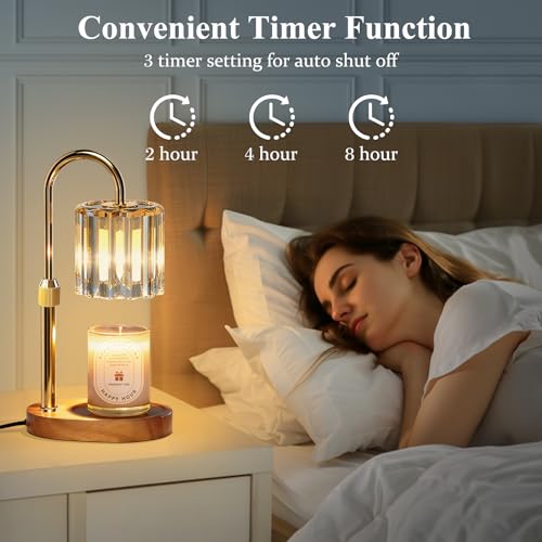 Adjustable Candle Warmer Lamp with Timer & Dimmer for Home Fragrance