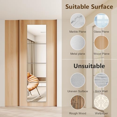 12x12 Inch Acrylic Mirror Tiles (4-Pack) - Shatterproof Self-Adhesive Wall Mirrors