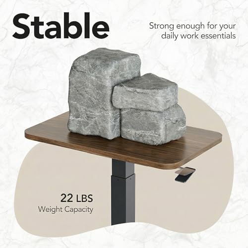 Adjustable Rolling Standing Desk, Mobile Laptop Workstation with Wheels