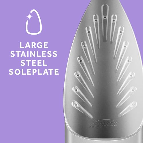 1400W Steam Iron with Nonstick Soleplate and Auto Shut-Off