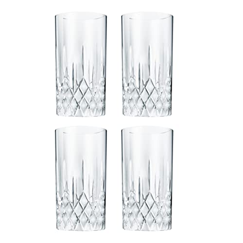 LEMONSODA 12oz Crystal Drinking Glasses Set of 4 - Elegant Barware for Cocktails & Beverages
