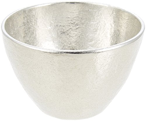 Japanese Handmade Tin Sake Cup - Large 60cc Drinking Vessel, Authentic Craft Art