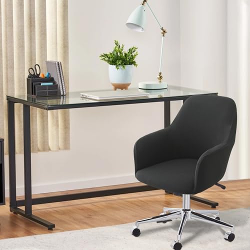 Stretch Swivel Armchair Cover for Dining & Office Chairs, Black