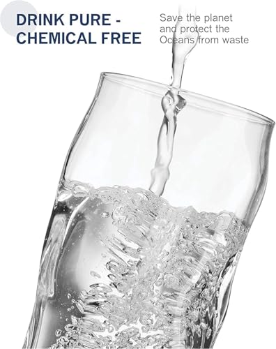 Sorgente 15.5 oz Cooler Glasses, Lead-Free Textured Glassware, Set of 6