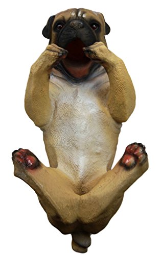 Fawn Pug Dog Wine Bottle Holder Figurine - Adorable Canine Decor for Kitchen & Wine Cellar