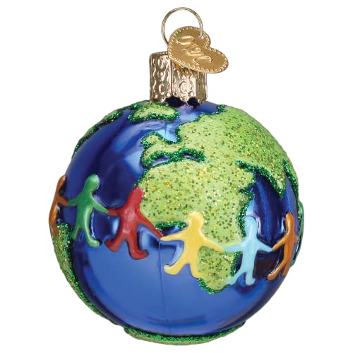 Old World Christmas World Peace Tree Ornament - Hand-Painted Glass Holiday Keepsake