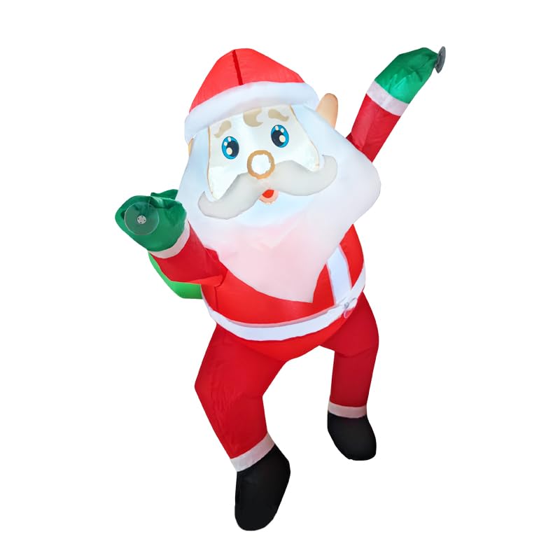 3 ft Christmas Inflatable Santa Yard Decor with Built-in LED Lights
