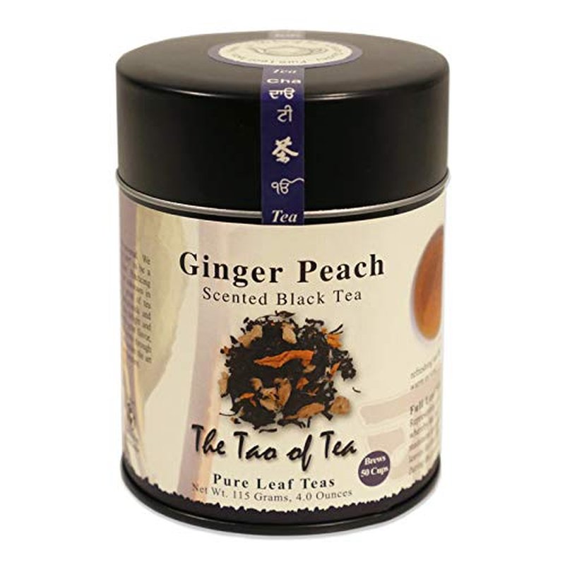 The Tao of Tea, Ginger Peach Black Tea, Loose Leaf, 4-Ounce Tins (Pack of 3)