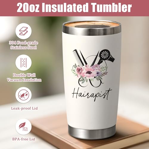 Creamy-1 Hairdresser Gift Set Insulated Tumbler & Keychain for Women