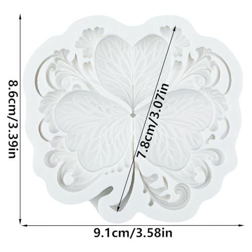 QDMOLDS Four Leaf Clover Silicone Mold for Cake Decorating, Style L